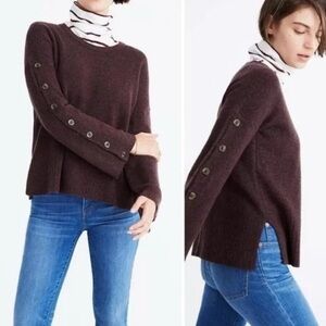 Madewell Burgundy / Dark Brown Crew Neck Sweater